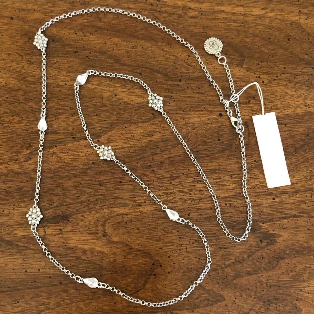 Jessica Simpson | Icy Mountainside Station Necklace | 36” Adjustable